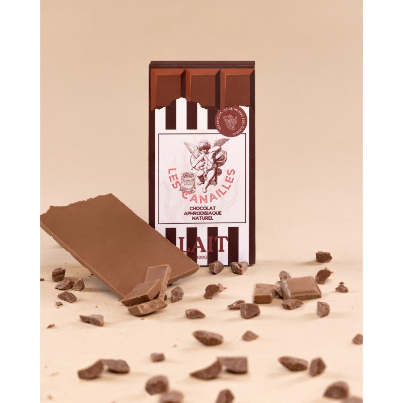 Les Canailles Tablette de Chocolat Aphrodisiaque Lait 100g